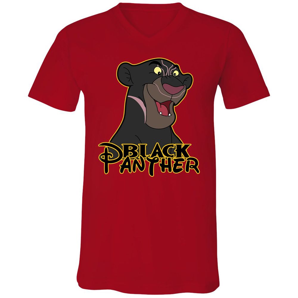 Unisex V-Neck T-Shirt - 7LRP445Z - Red - 3