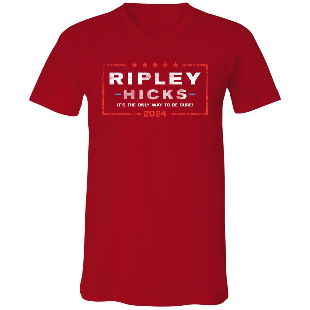 Unisex V-Neck T-Shirt - UP4Y1Q63 - Red - 3