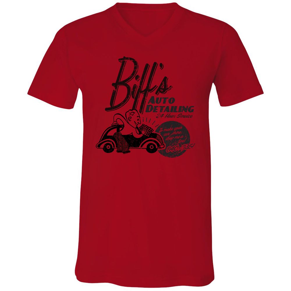 Unisex V-Neck T-Shirt - AHY7LPA8 - Red - 3