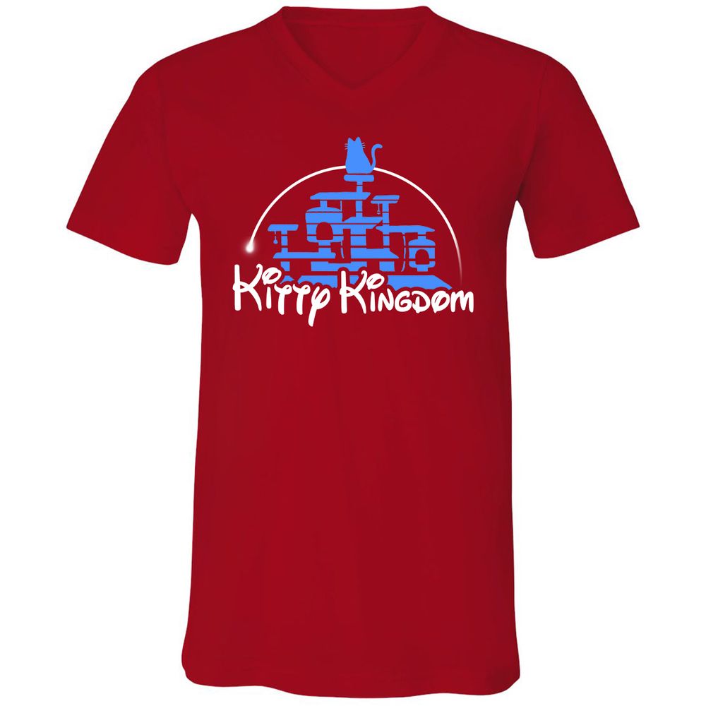 Unisex V-Neck T-Shirt - 8TUVHDNH - Red - 3