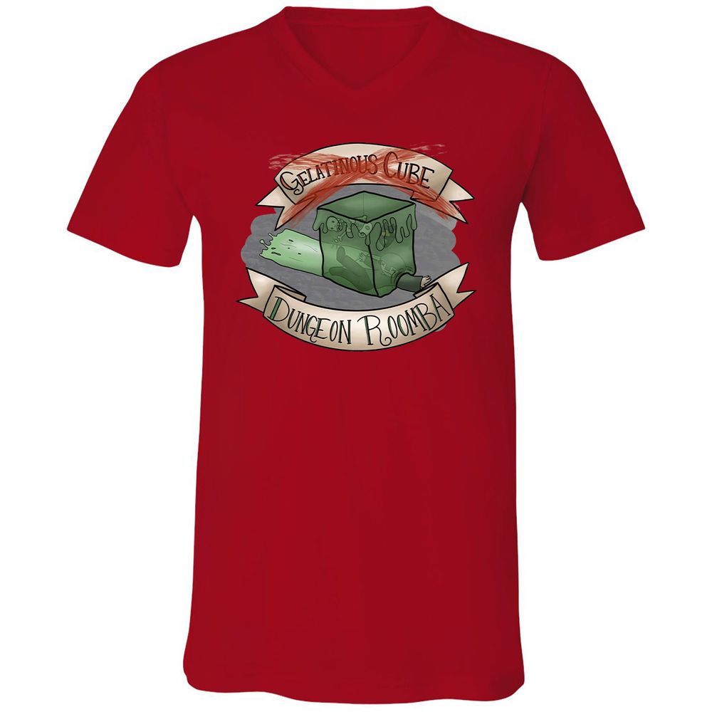 Unisex V-Neck T-Shirt - YAJJE1VF - Red - 3