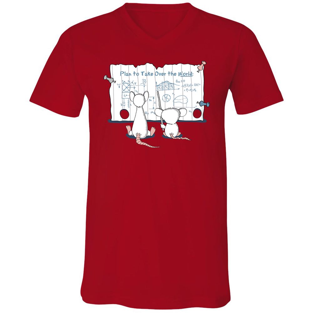 Unisex V-Neck T-Shirt - ED2JNN24 - Red - 3