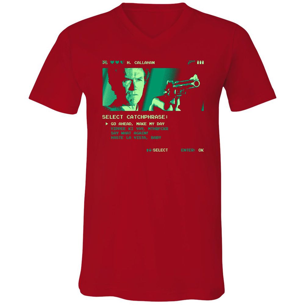 Unisex V-Neck T-Shirt - Z3Z1UNWH - Red - 3
