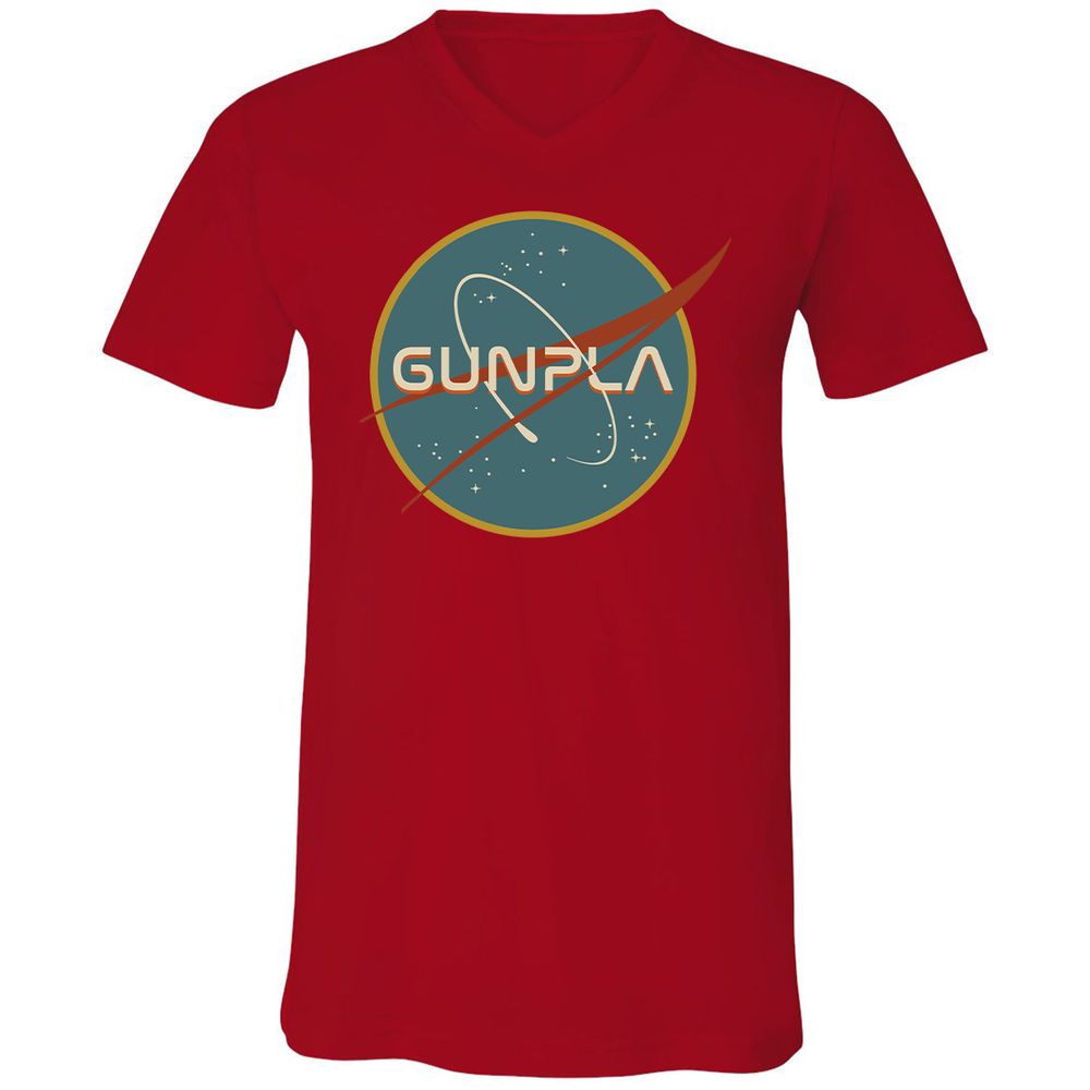 Unisex V-Neck T-Shirt - RKJS7137 - Red - 3