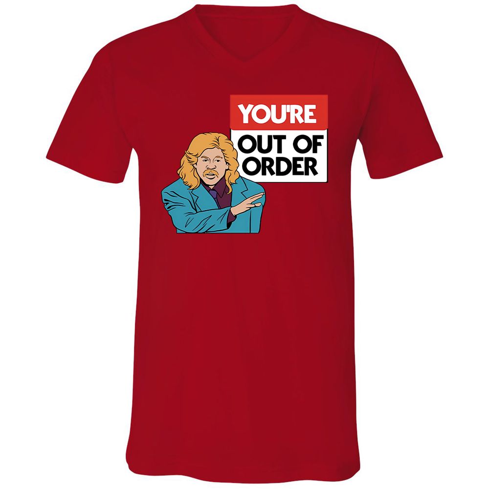 Unisex V-Neck T-Shirt - WUT31Q3H - Red - 3