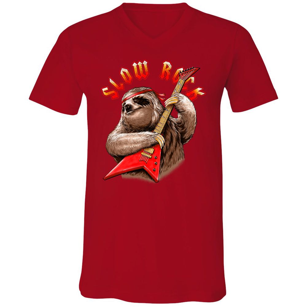 Unisex V-Neck T-Shirt - MLR2Z67B - Red - 3