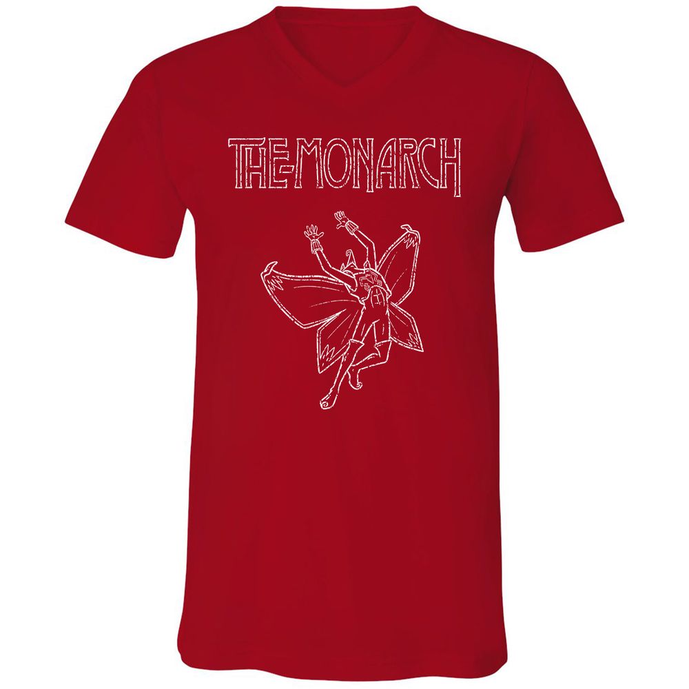 Unisex V-Neck T-Shirt - Y7WHKLB7 - Red - 3