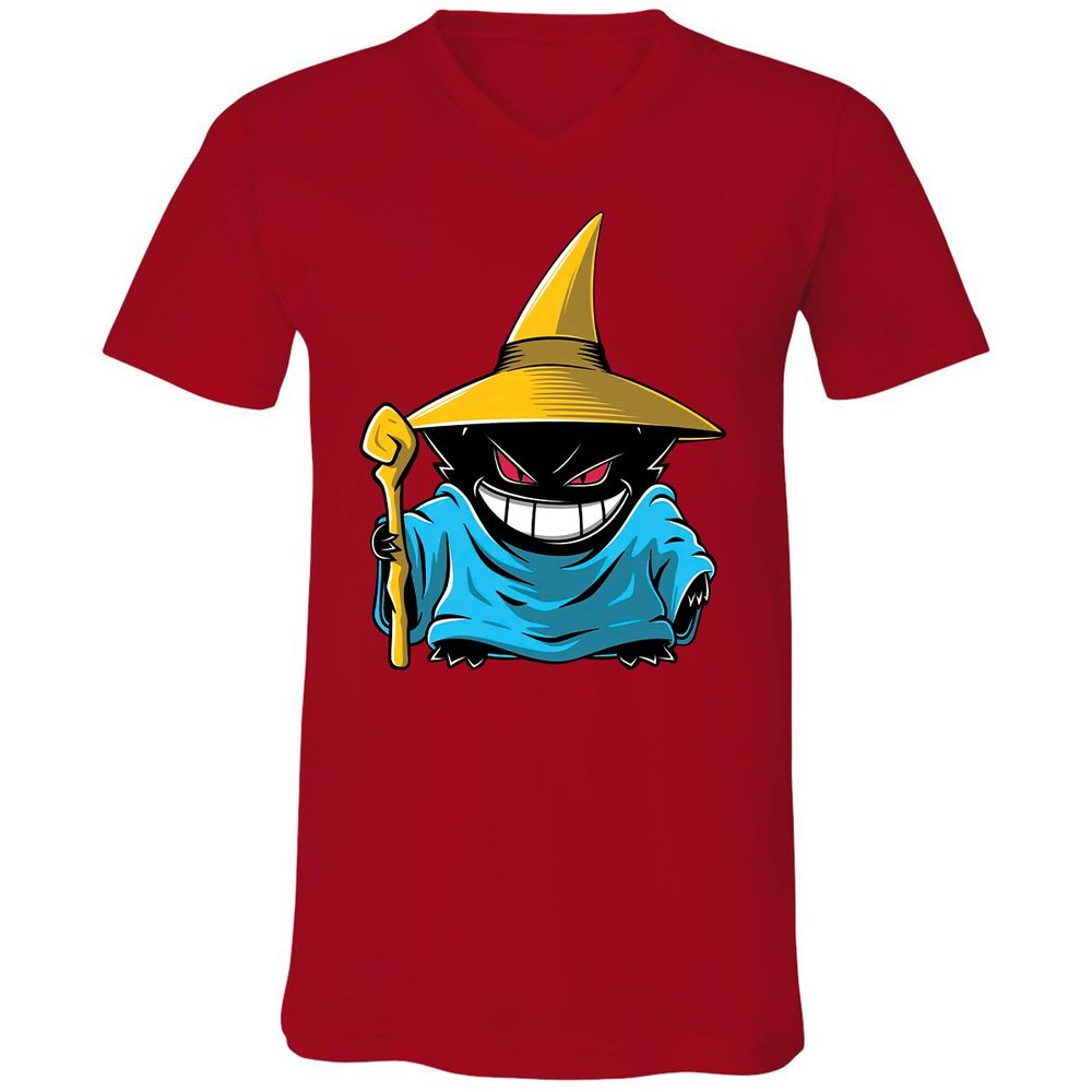 Unisex V-Neck T-Shirt - C86A9E5K - Red - 3