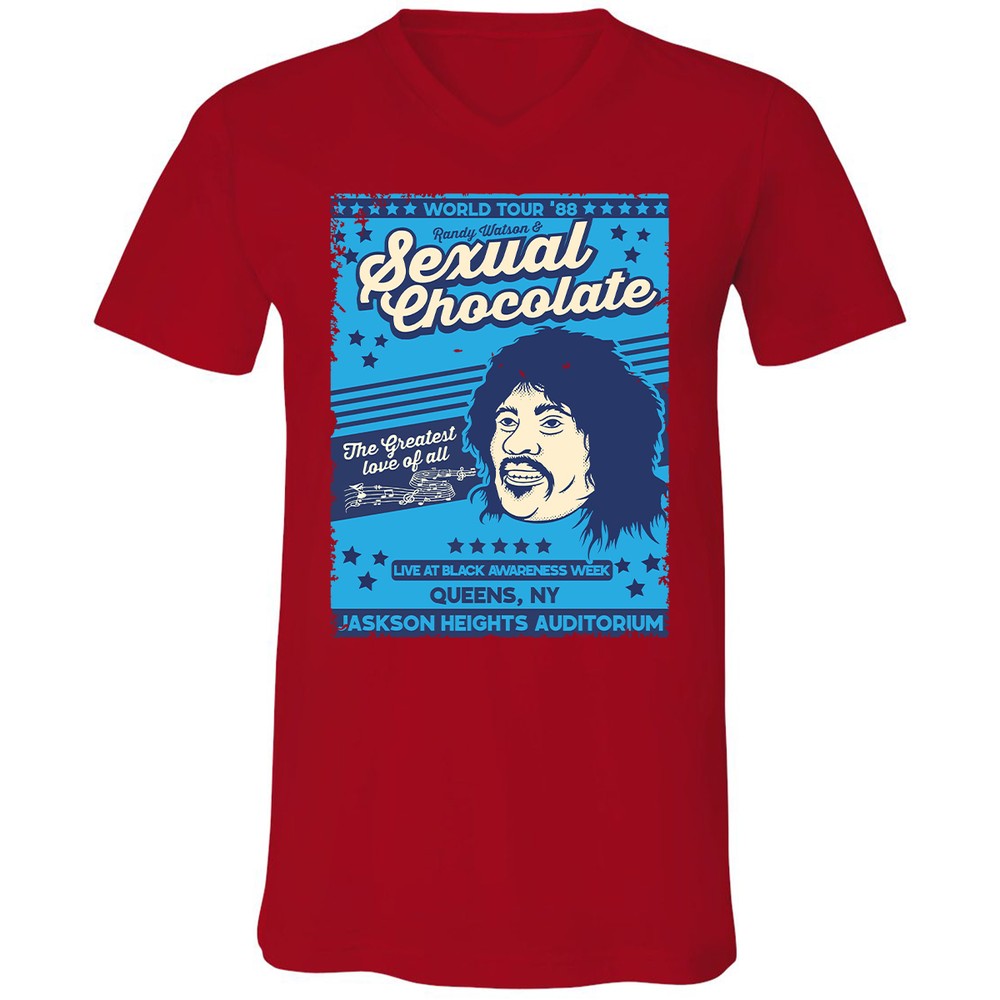 Unisex V-Neck T-Shirt - YM7GA5E7 - Red - 3