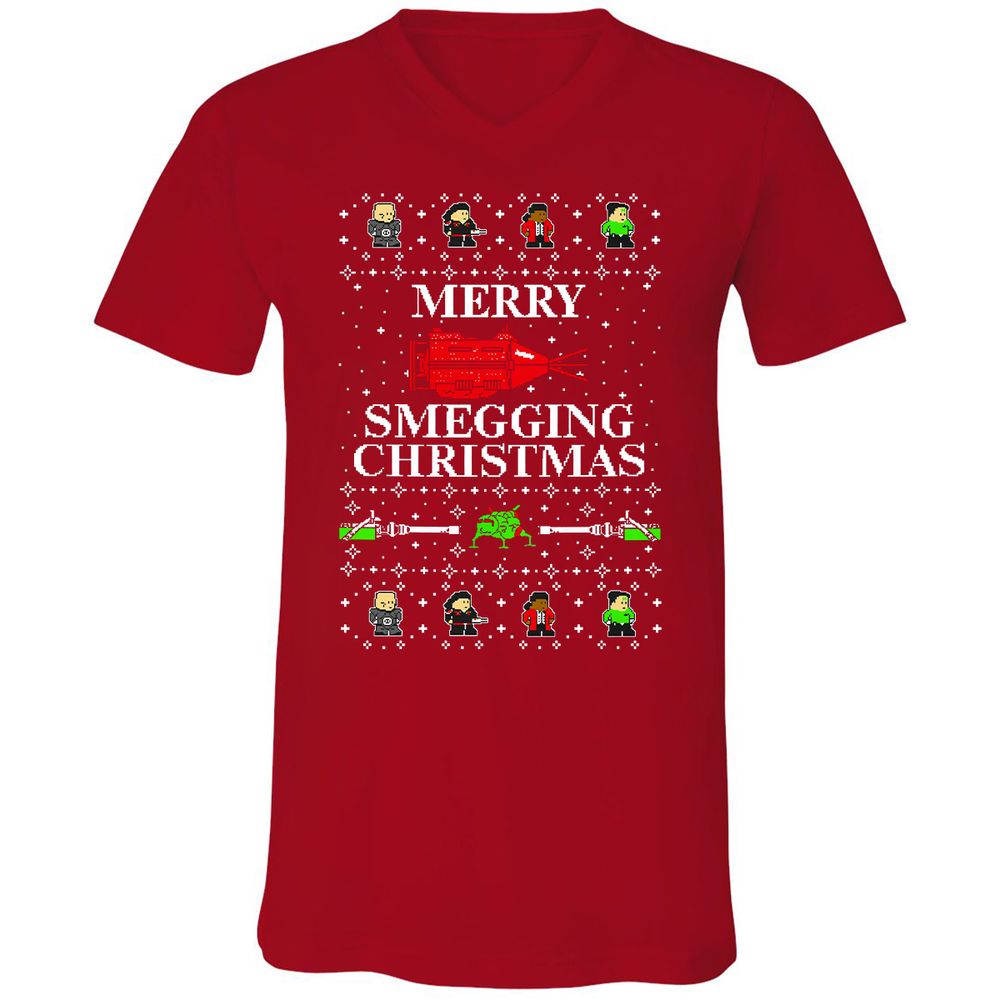 Unisex V-Neck T-Shirt - SM25S38G - Red - 3