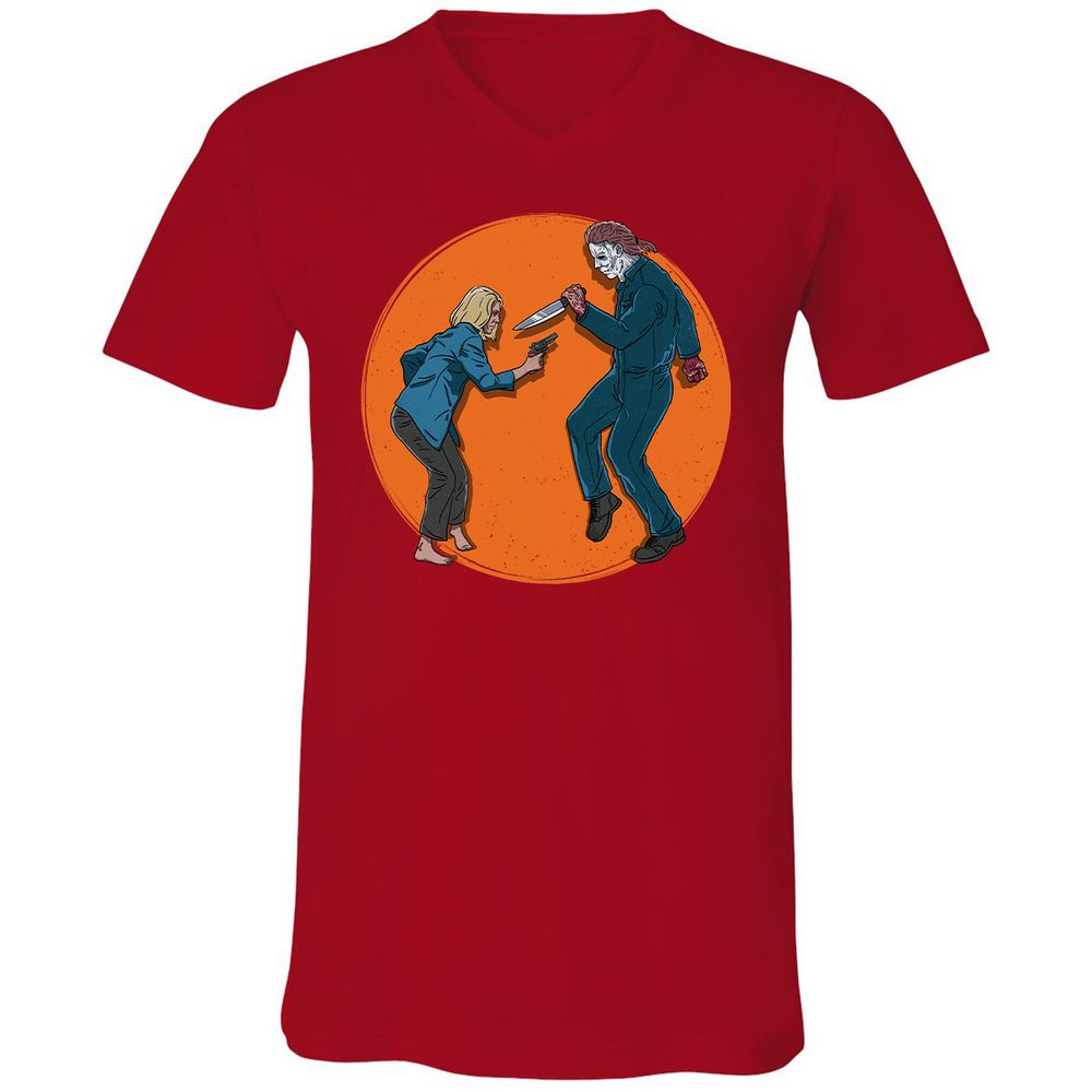 Unisex V-Neck T-Shirt - LCX7PLGK - Red - 3