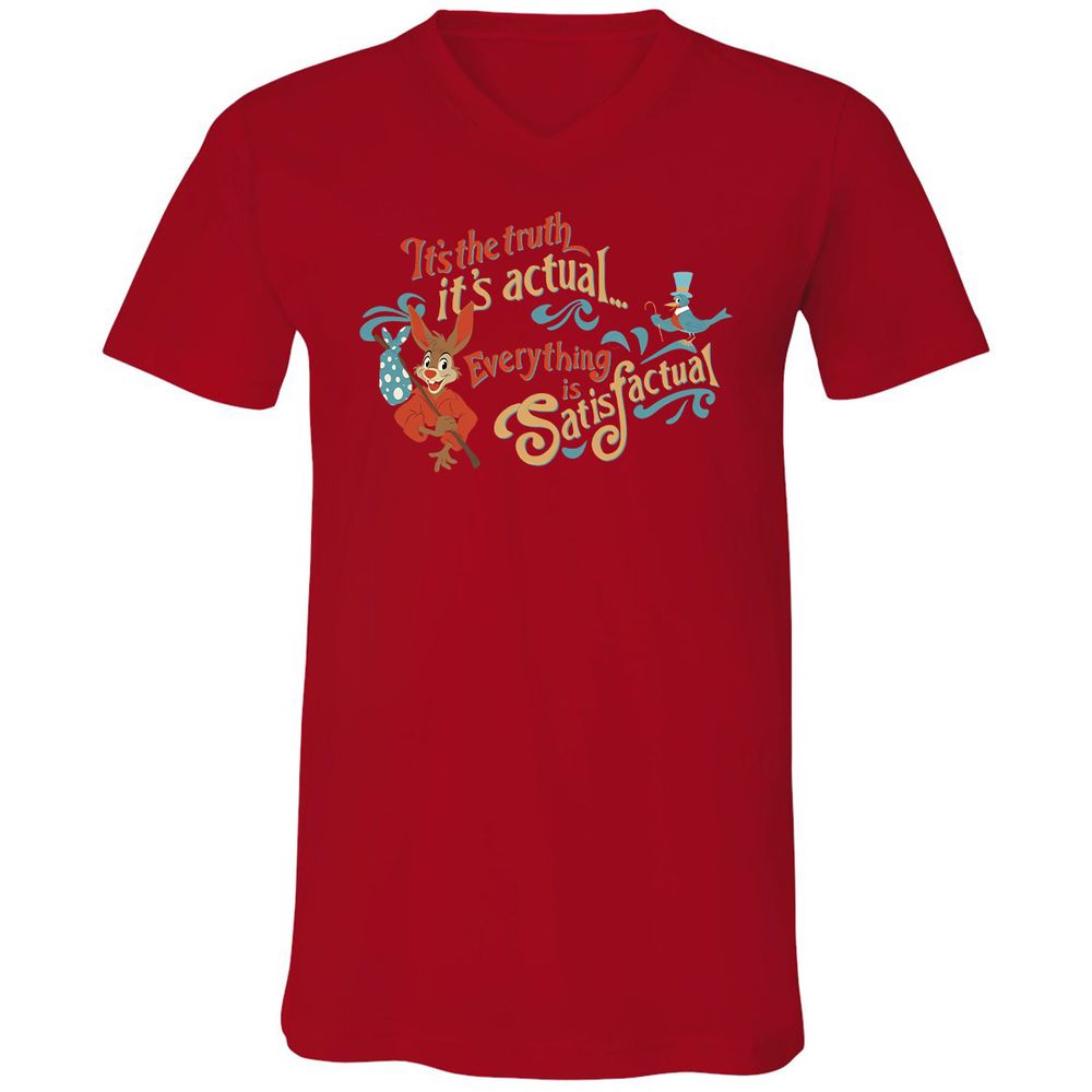 Unisex V-Neck T-Shirt - PQ3GBXTH - Red - 3