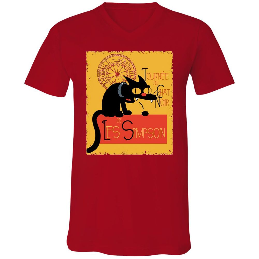 Unisex V-Neck T-Shirt - VRGRUTTG - Red - 3