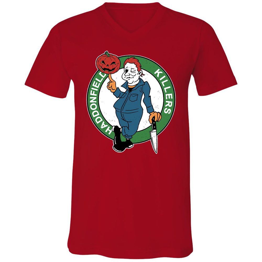 Unisex V-Neck T-Shirt - 4STAE2JW - Red - 3