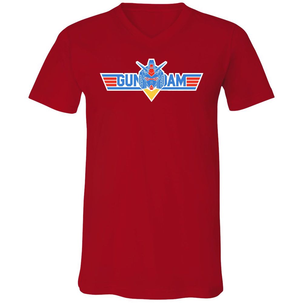 Unisex V-Neck T-Shirt - GL2LNRG3 - Red - 3