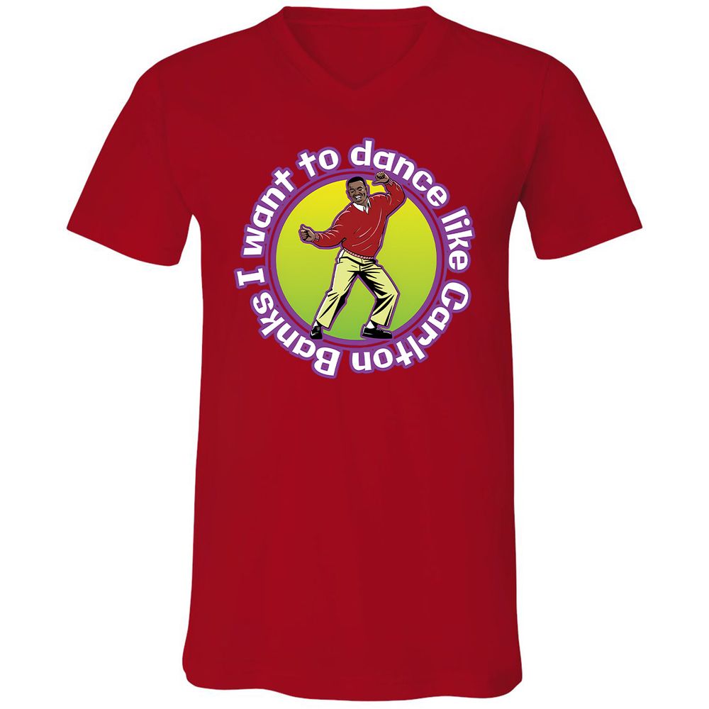 Unisex V-Neck T-Shirt - MVUTX6N8 - Red - 3