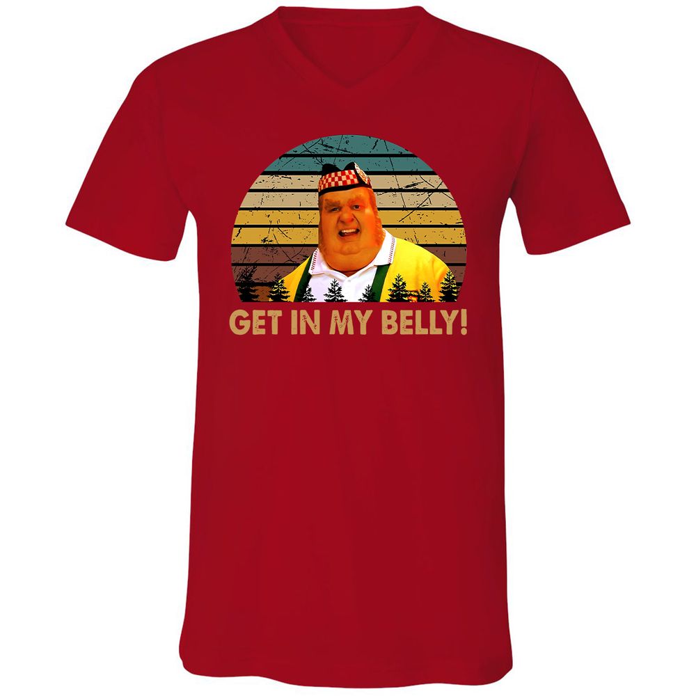 Unisex V-Neck T-Shirt - G2CSV9EY - Red - 3