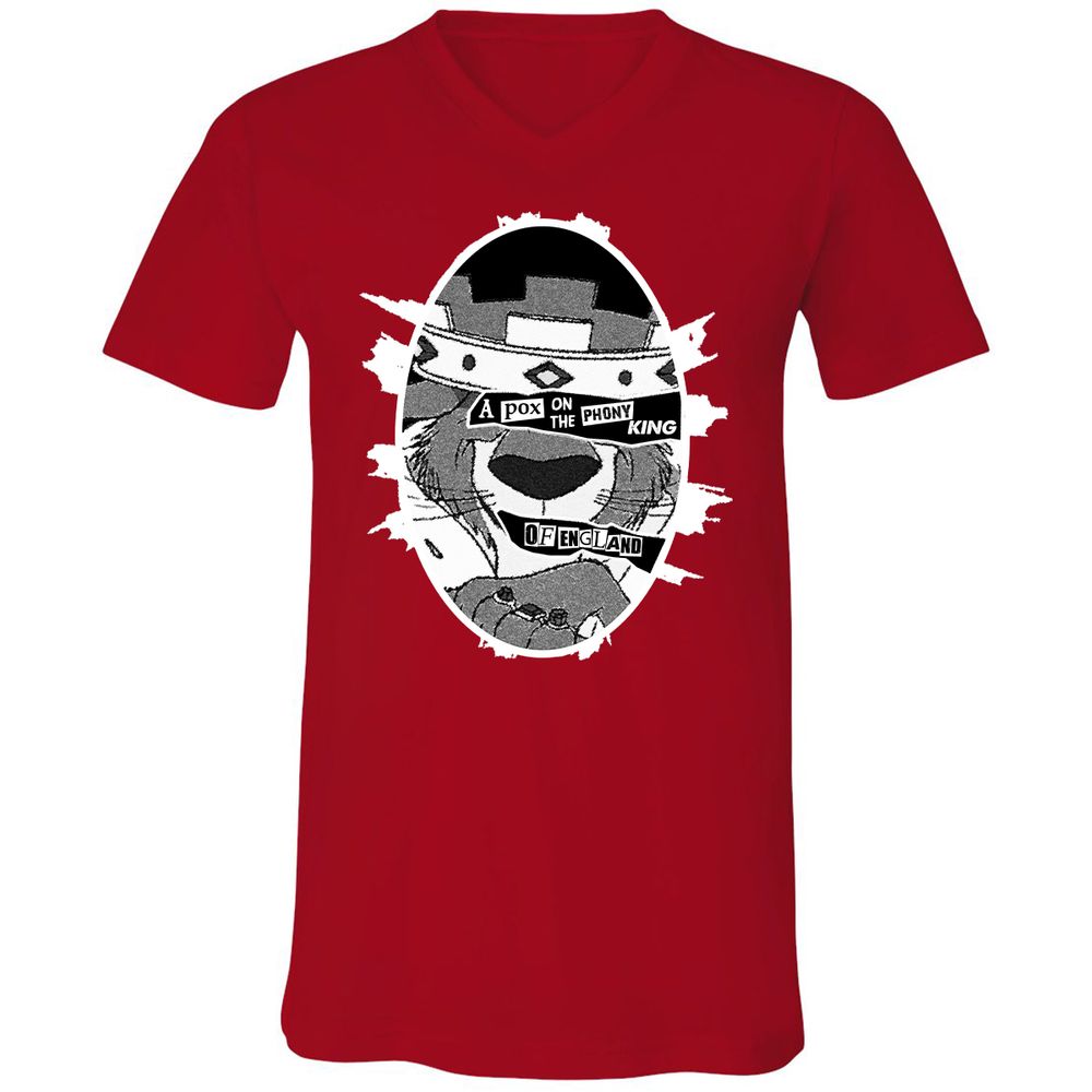 Unisex V-Neck T-Shirt - E1WNWPVP - Red - 3