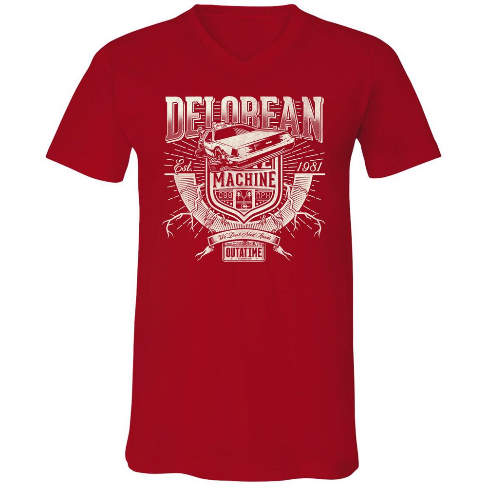 Unisex V-Neck T-Shirt - PP26DP5Q - Red - 3