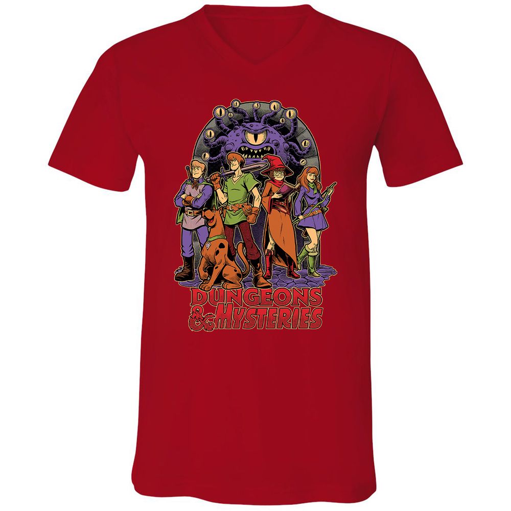Unisex V-Neck T-Shirt - 8NA6RN17 - Red - 3