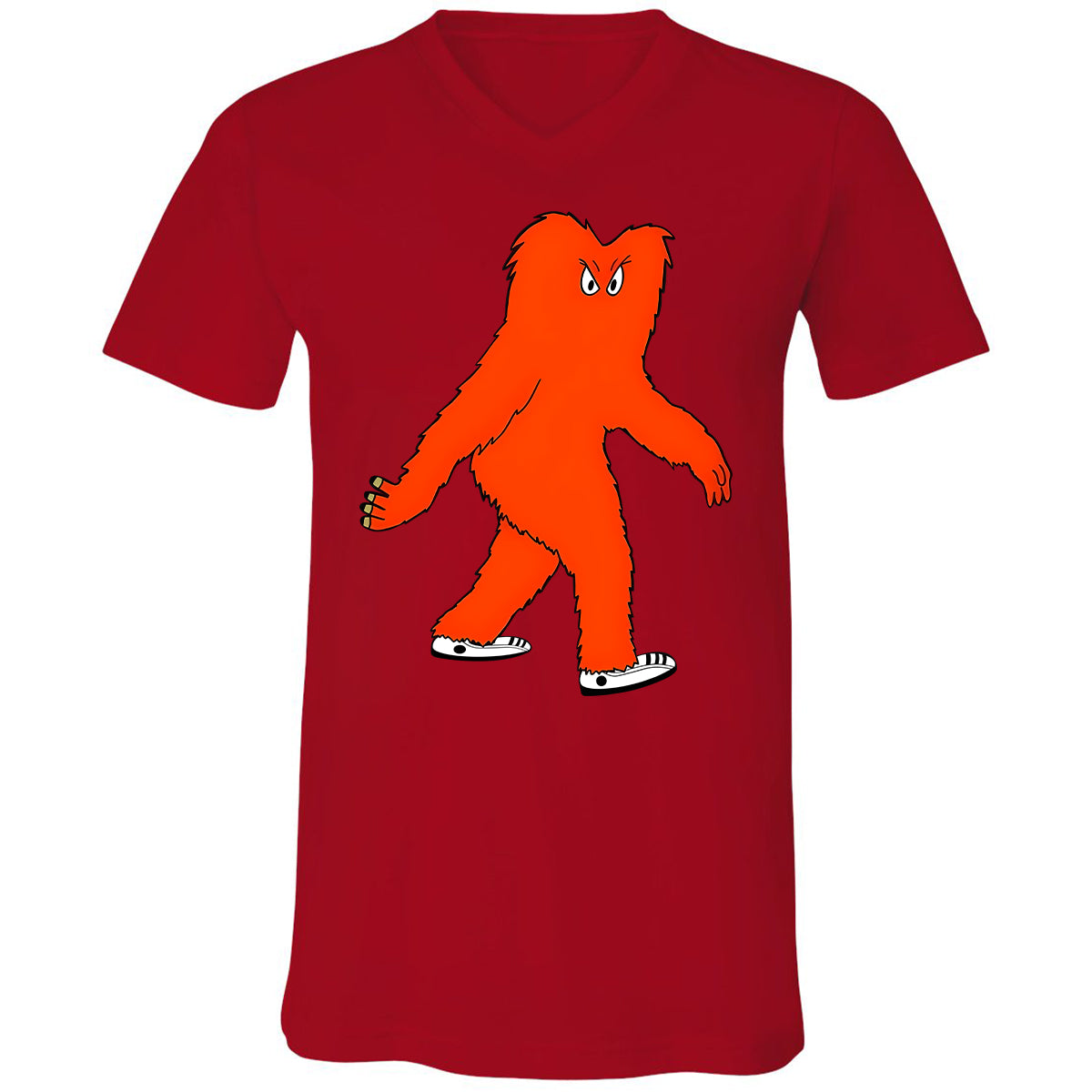 Unisex V-Neck T-Shirt - WXH8PKG7 - Red - 3