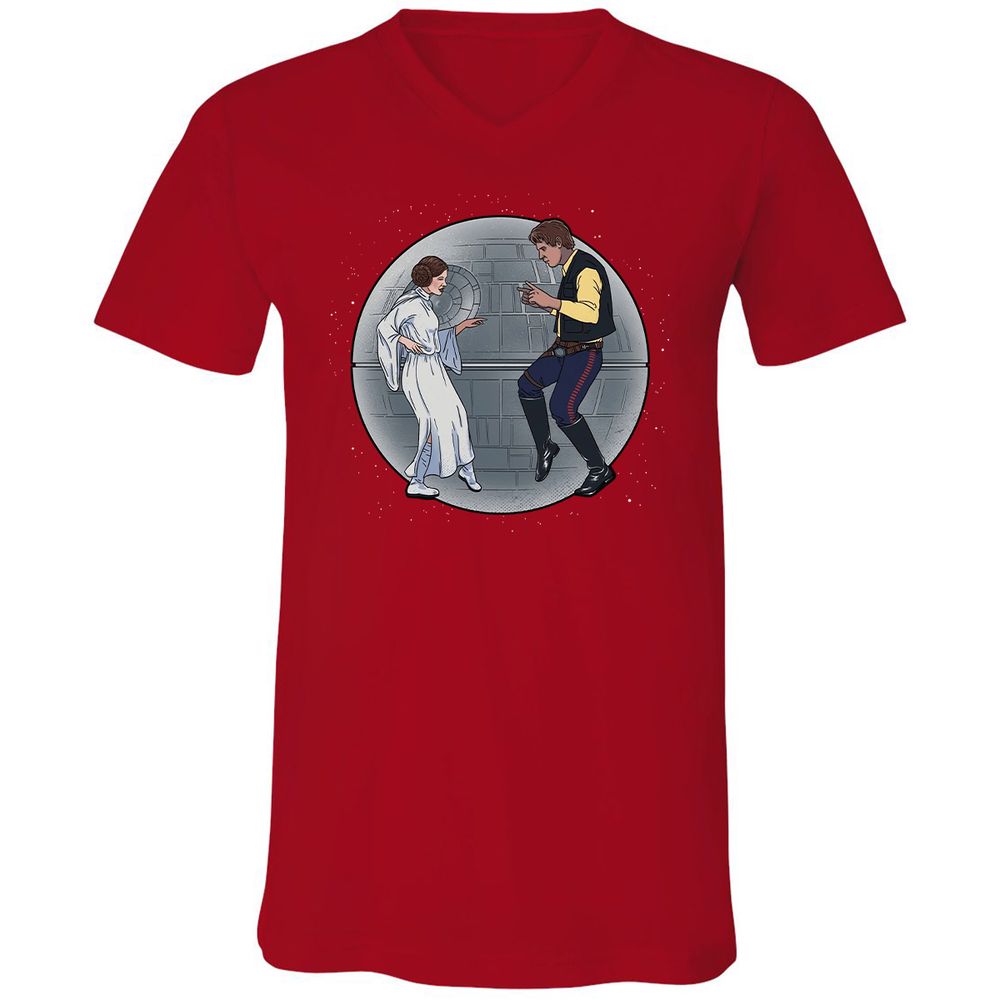 Unisex V-Neck T-Shirt - S5BBF5TG - Red - 3