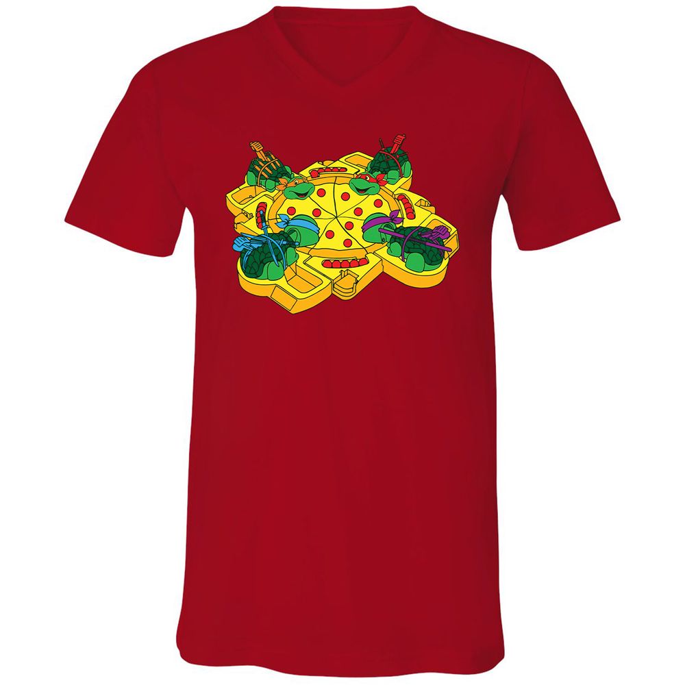 Unisex V-Neck T-Shirt - RZAE667B - Red - 3