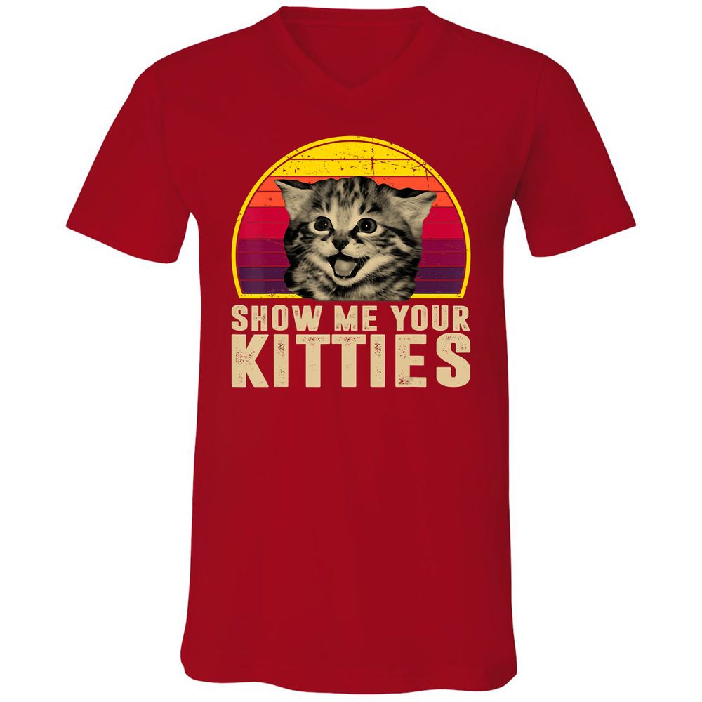 Unisex V-Neck T-Shirt - JMA35AVP - Red - 3