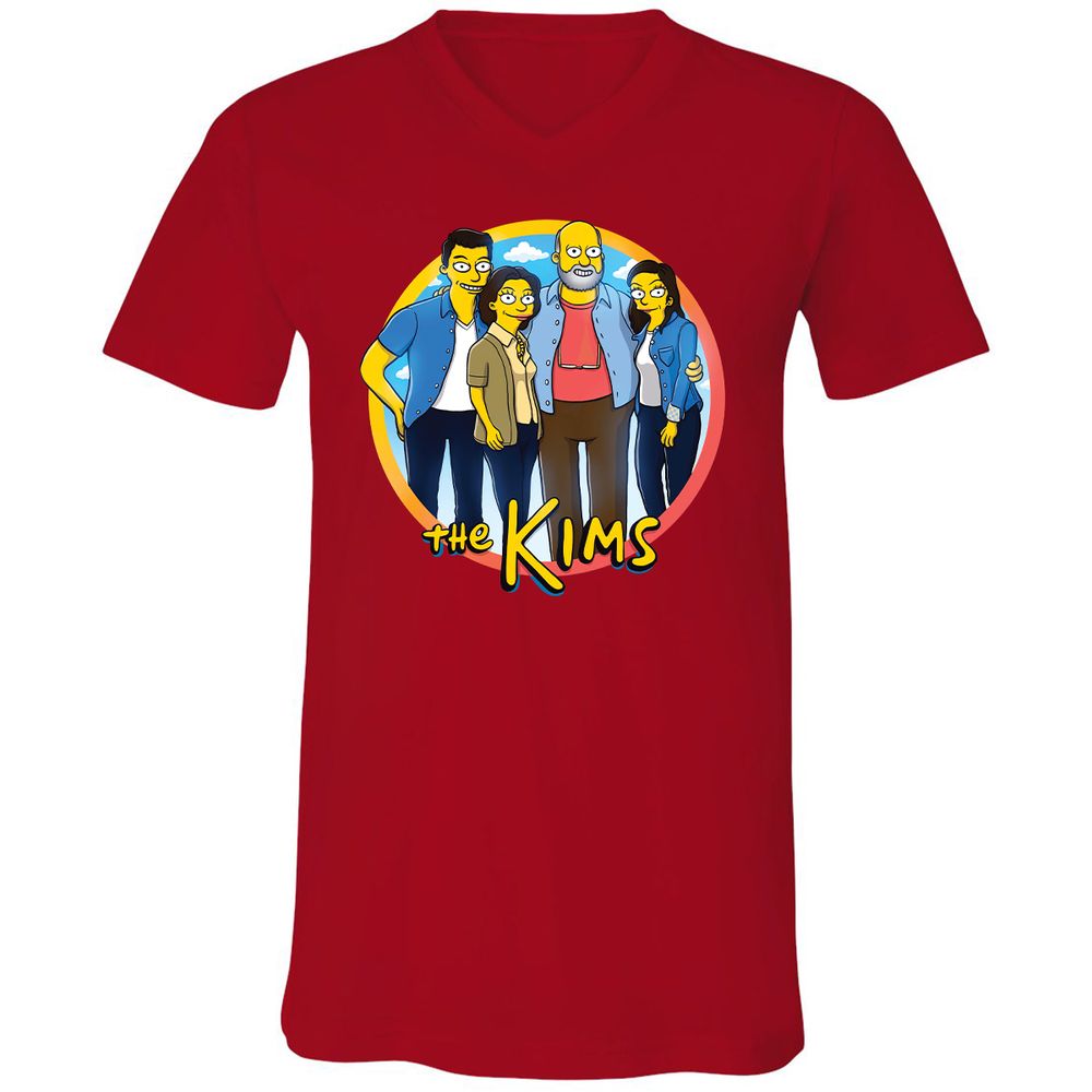 Unisex V-Neck T-Shirt - LK1MAGU7 - Red - 3