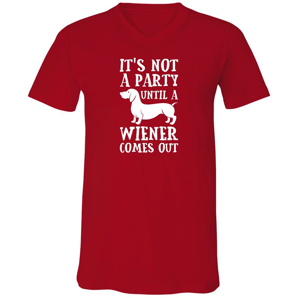 Unisex V-Neck T-Shirt - S75XQZDB - Red - 3