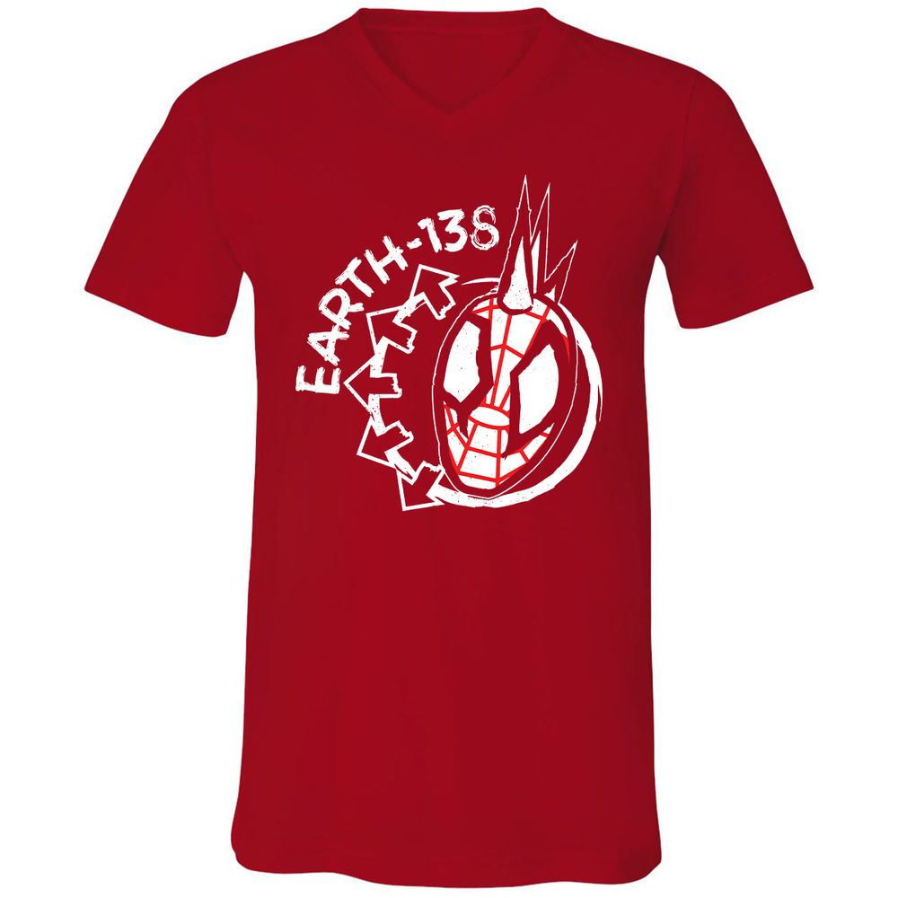 Unisex V-Neck T-Shirt - 52WJGX5Z - Red - 3