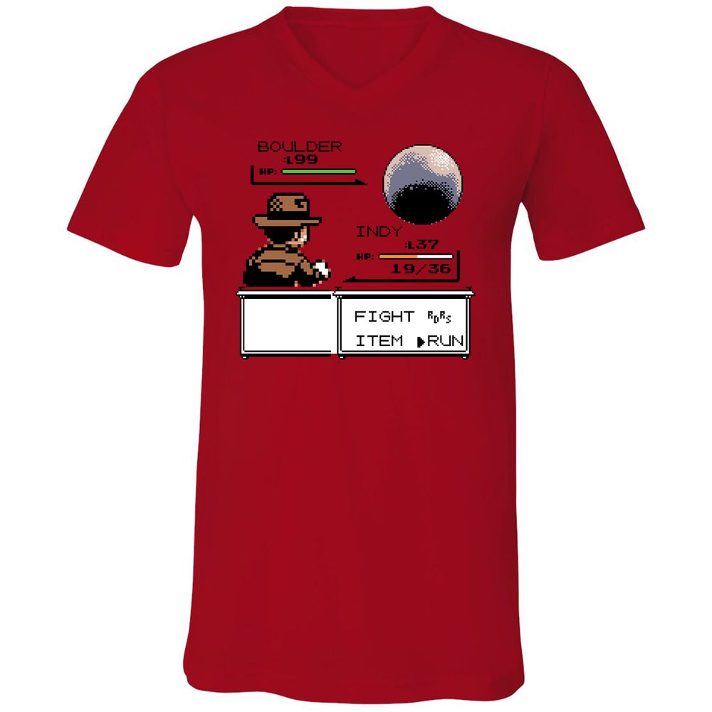 Unisex V-Neck T-Shirt - CX3CTK76 - Red - 3