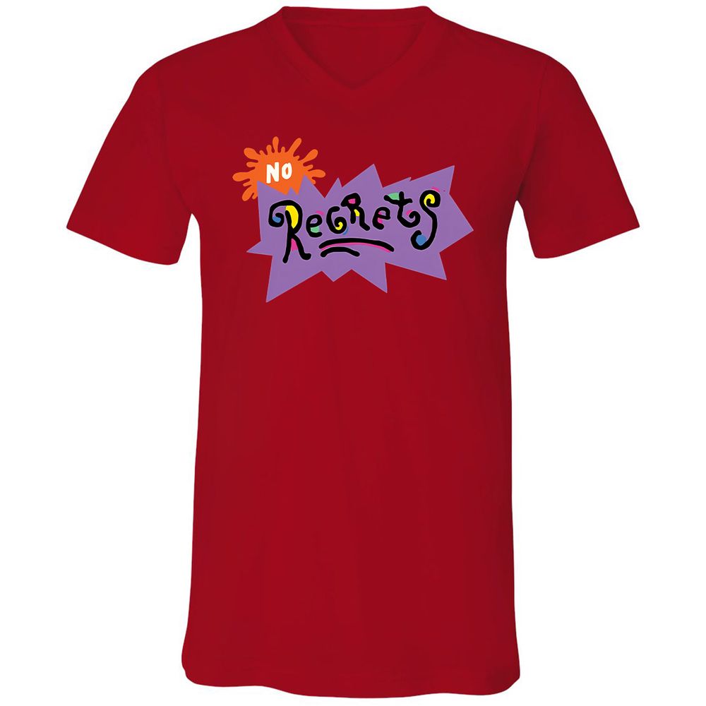 Unisex V-Neck T-Shirt - PDD5KLXM - Red - 3