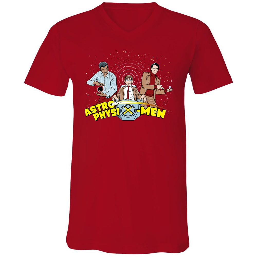Unisex V-Neck T-Shirt - LW1P2QKU - Red - 3