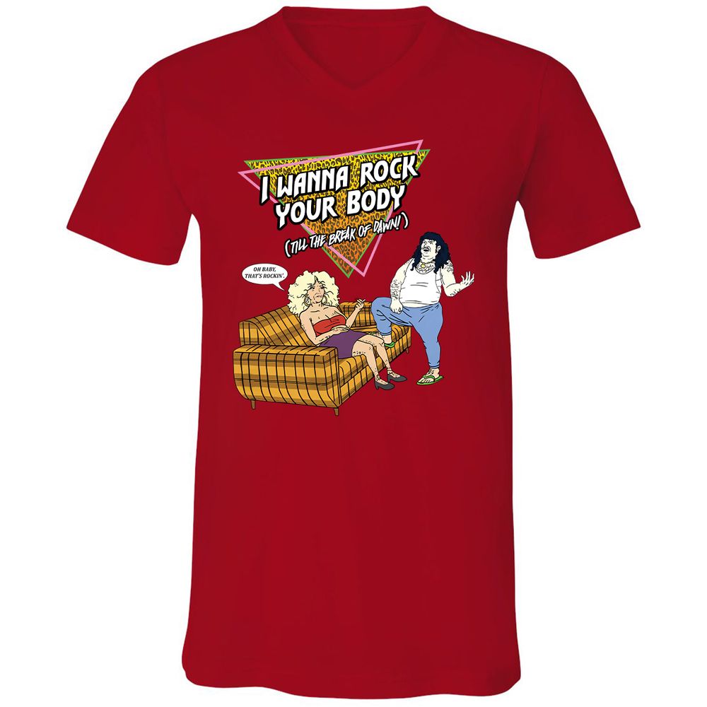 Unisex V-Neck T-Shirt - HRX941V9 - Red - 3