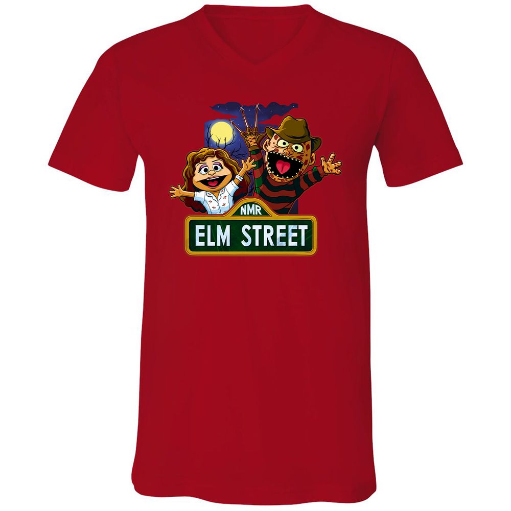 Unisex V-Neck T-Shirt - D4UBAMTY - Red - 3