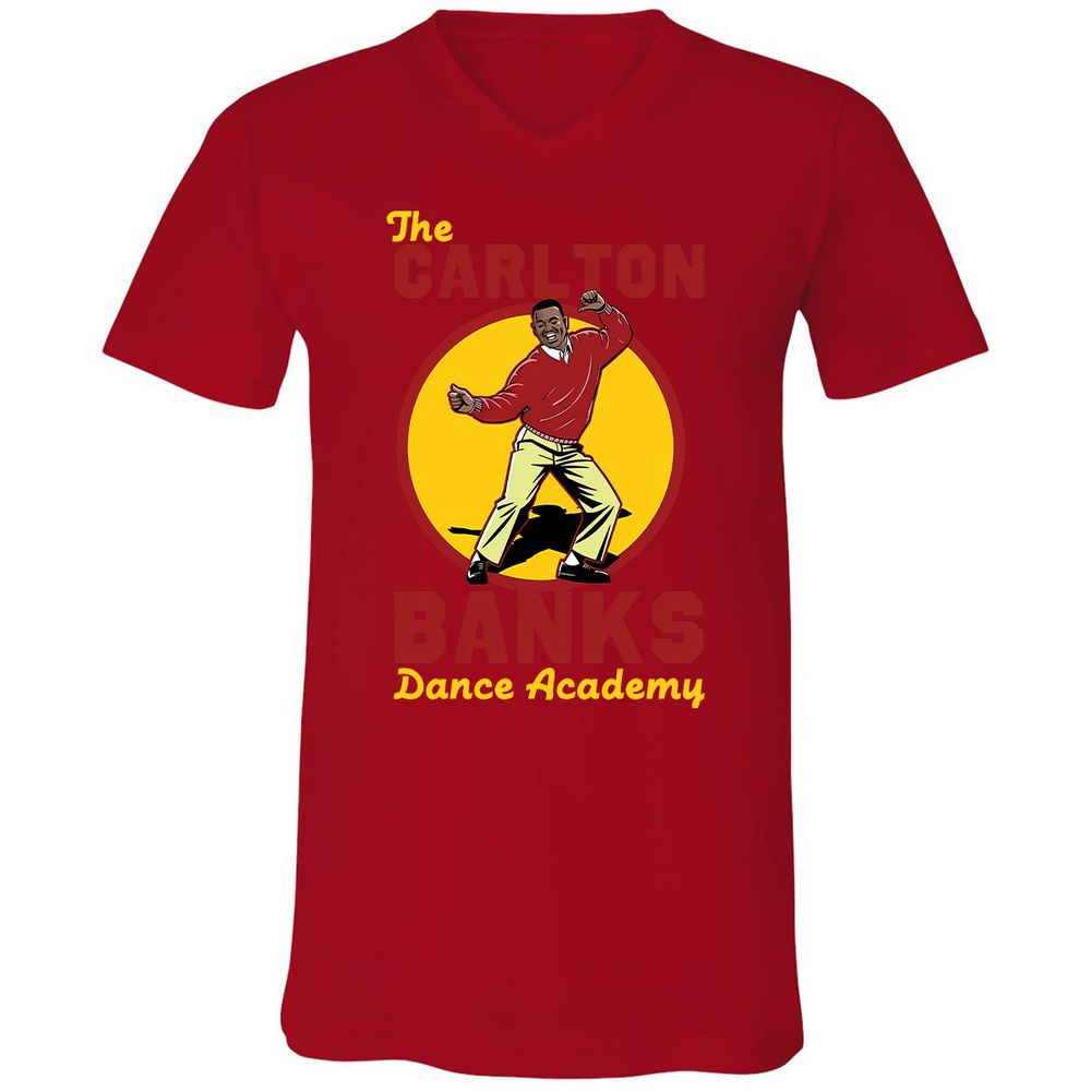 Unisex V-Neck T-Shirt - EYT9LQF7 - Red - 3