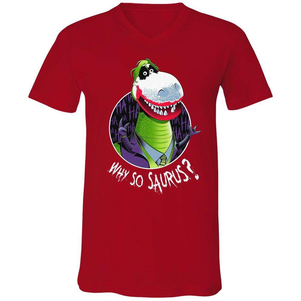 Unisex V-Neck T-Shirt - K9W2TSJ5 - Red - 3