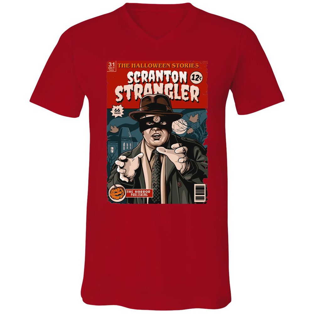 Unisex V-Neck T-Shirt - JZ21DRKZ - Red - 3