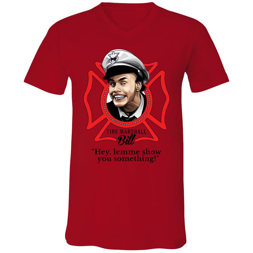 Unisex V-Neck T-Shirt - BE2N96R8 - Red - 3