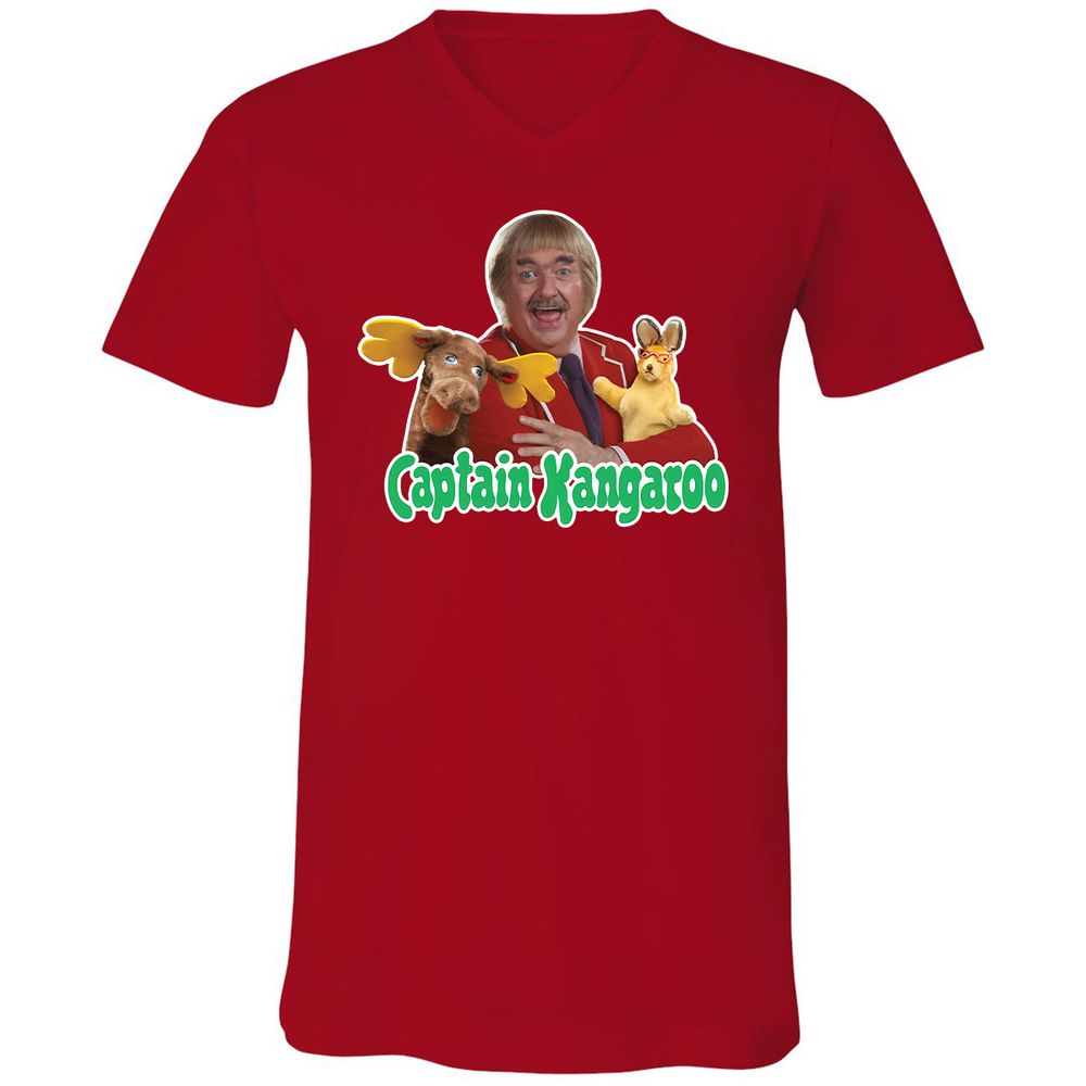 Unisex V-Neck T-Shirt - SWAHNDYF - Red - 3