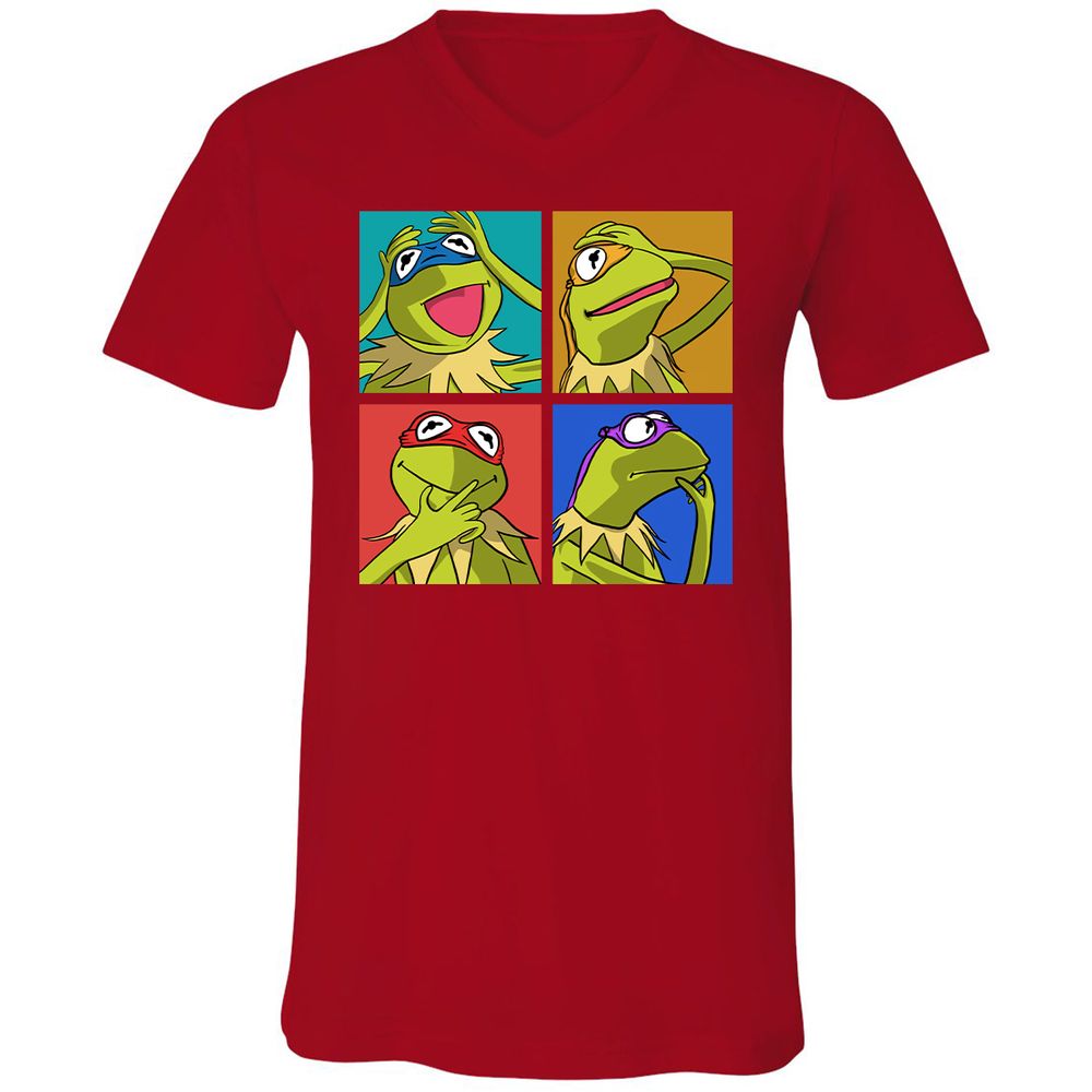 Unisex V-Neck T-Shirt - AVP34FVM - Red - 3
