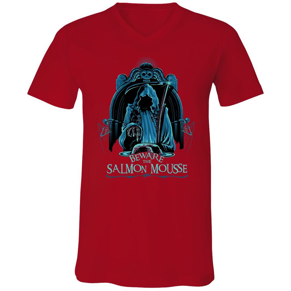 Unisex V-Neck T-Shirt - 87RCCKQN - Red - 3