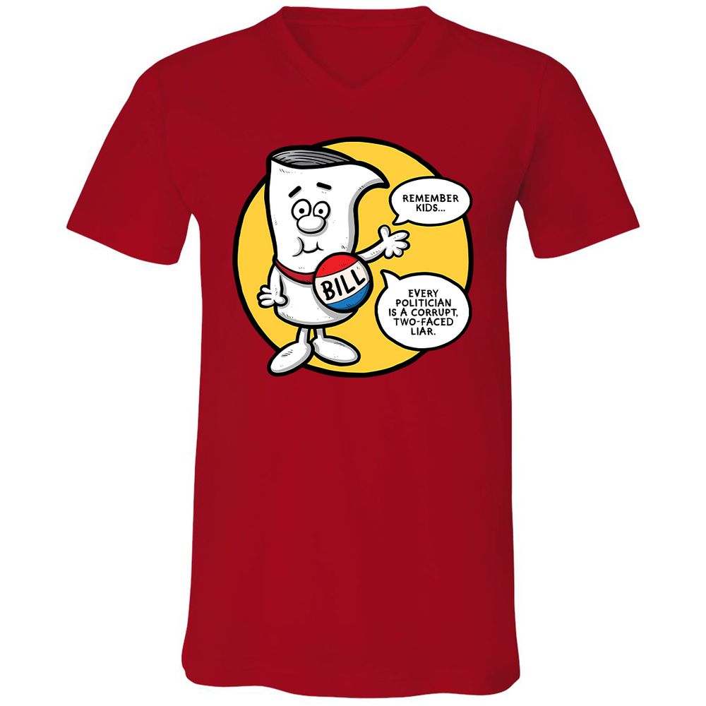 Unisex V-Neck T-Shirt - Q23BNVCG - Red - 3