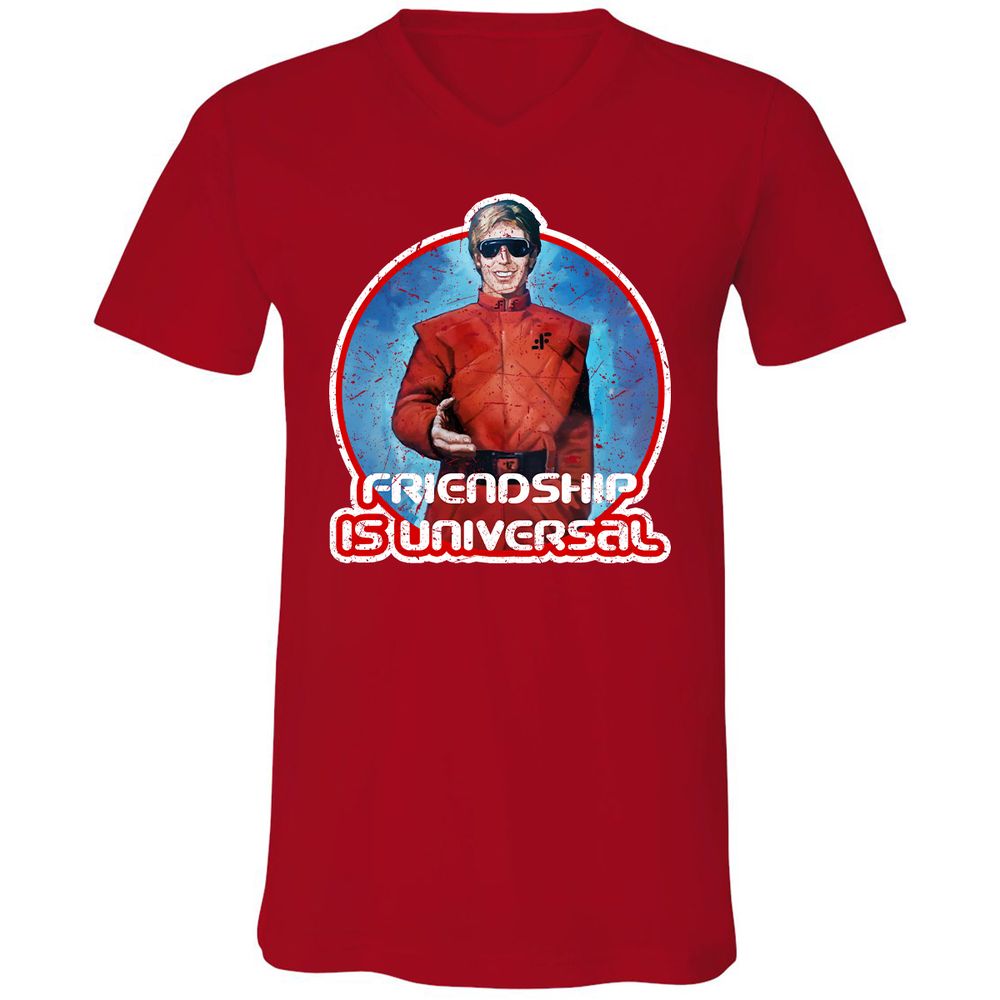 Unisex V-Neck T-Shirt - 7V5EEF2R - Red - 3