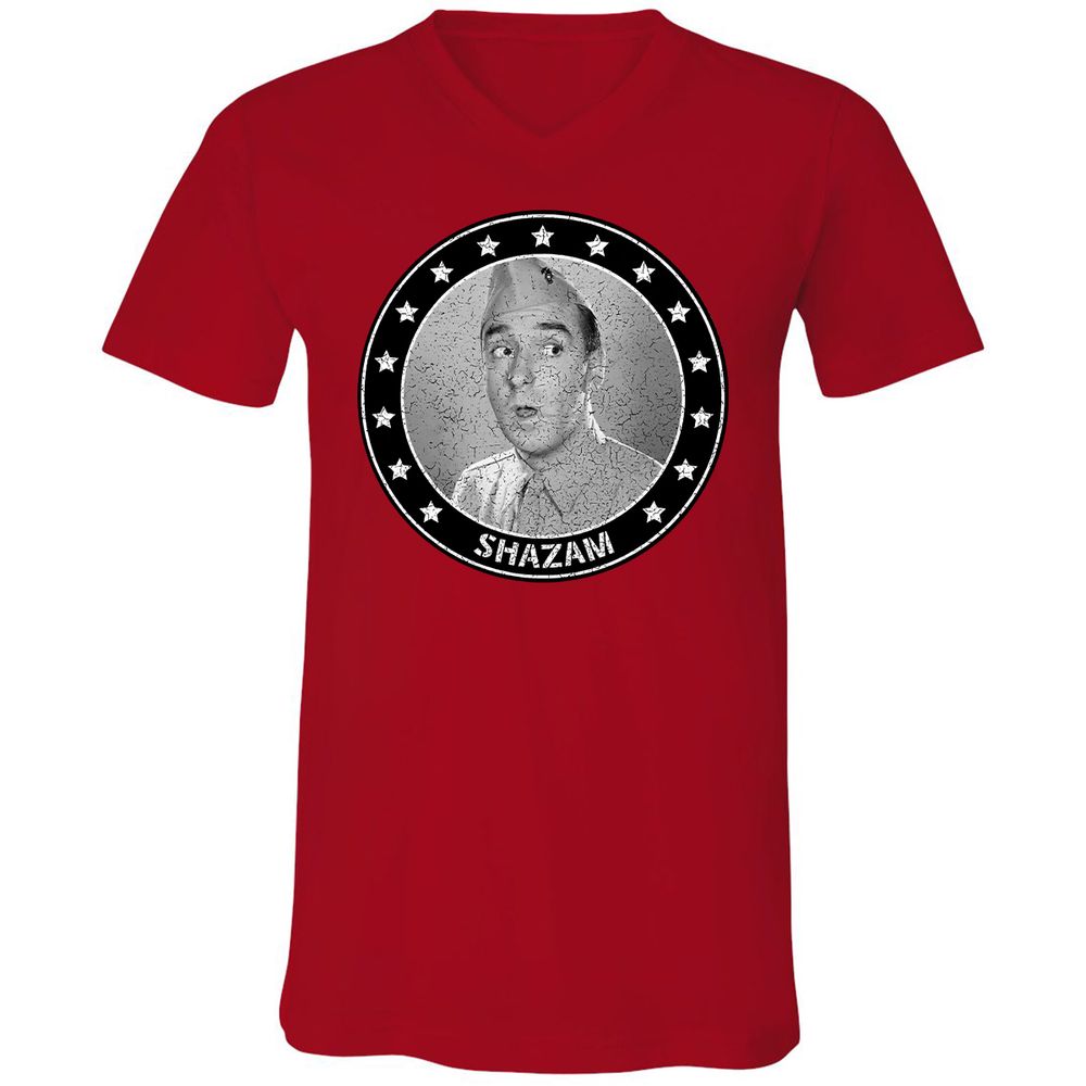 Unisex V-Neck T-Shirt - 18U9PHL7 - Red - 3