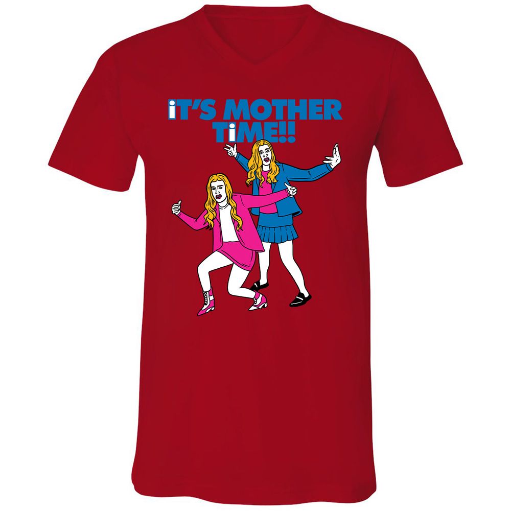 Unisex V-Neck T-Shirt - C9XBNTSV - Red - 3