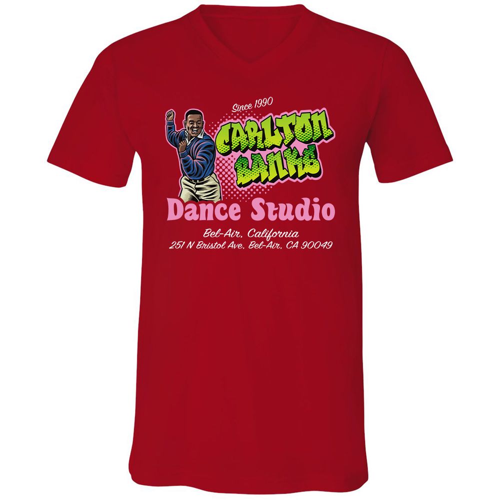 Unisex V-Neck T-Shirt - 448FPX3C - Red - 3