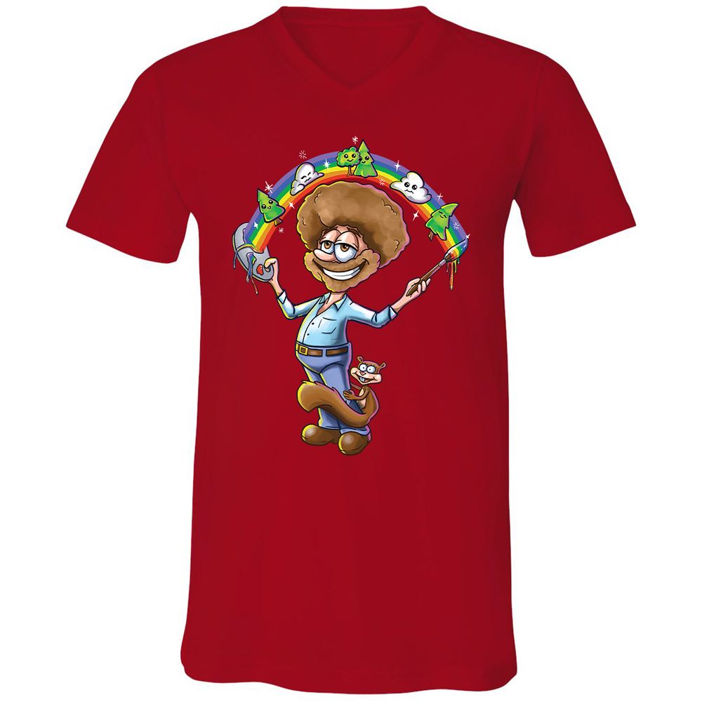 Unisex V-Neck T-Shirt - EVG9AS1B - Red - 3