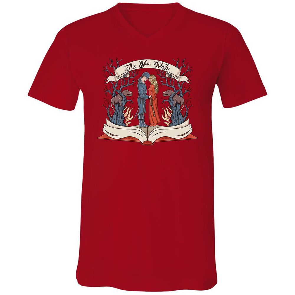 Unisex V-Neck T-Shirt - 1TPBB7LY - Red - 3